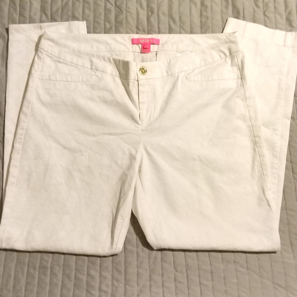 Lilly Pulitzer Kelly Textured Ankle Length Skinny Pants